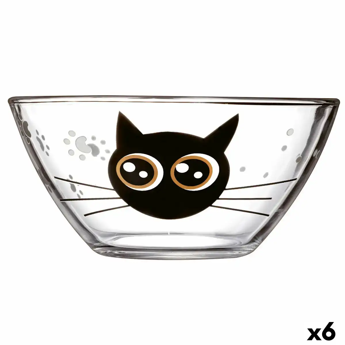 Bol luminarc mistigri transparent petit dejeuner chat verre 540 ml 6 pieces _1594. DIAYTAR COTE D'IVOIRE - Là où Chaque Achat Contribue à un Rêve. Naviguez à travers notre boutique en ligne et soutenez des artisans talentueux tout en acquérant des trésors.