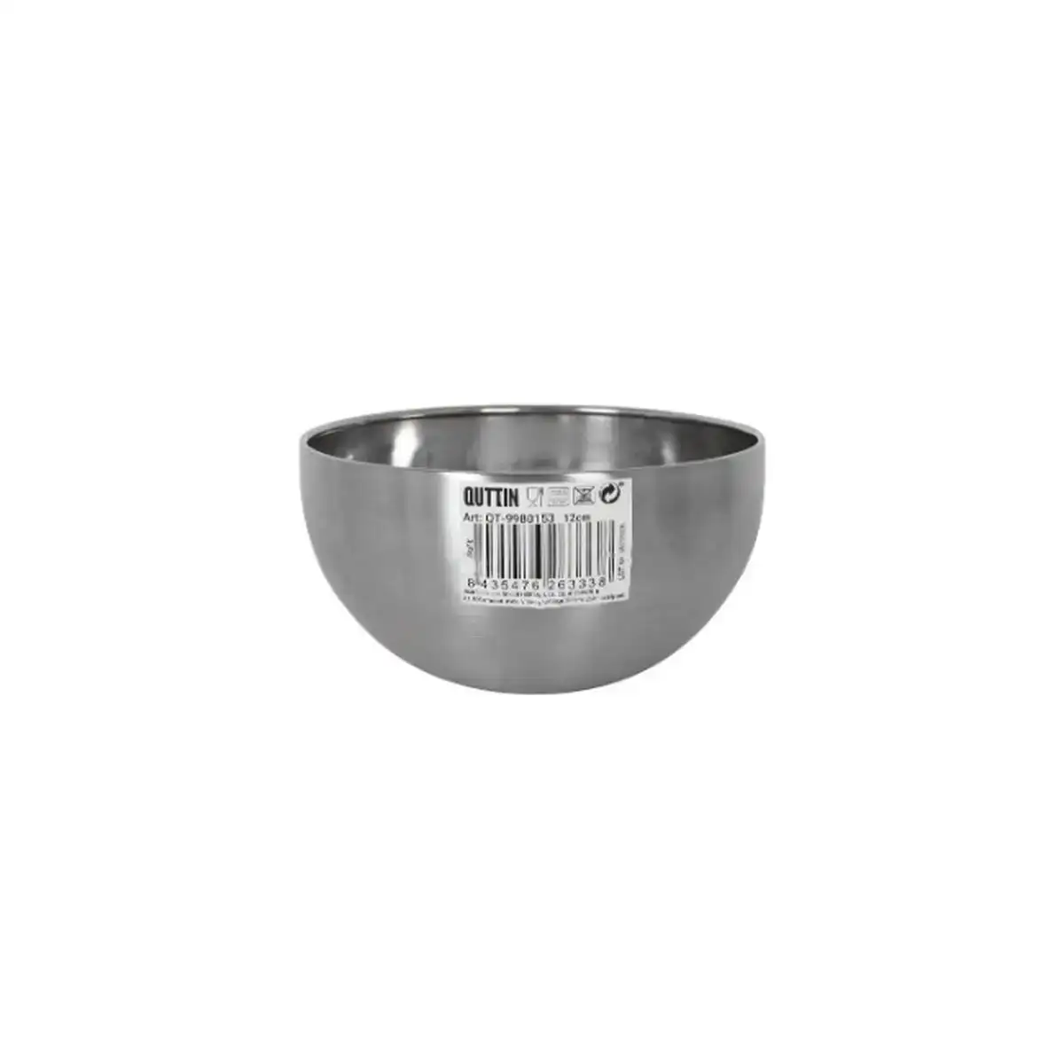 Bol quttin acier 11 7 x 6 cm_5049. DIAYTAR COTE D'IVOIRE - Votre Destination Shopping Exquise. Explorez notre boutique en ligne et découvrez des trésors qui ajoutent une touche de sophistication à votre style et à votre espace.