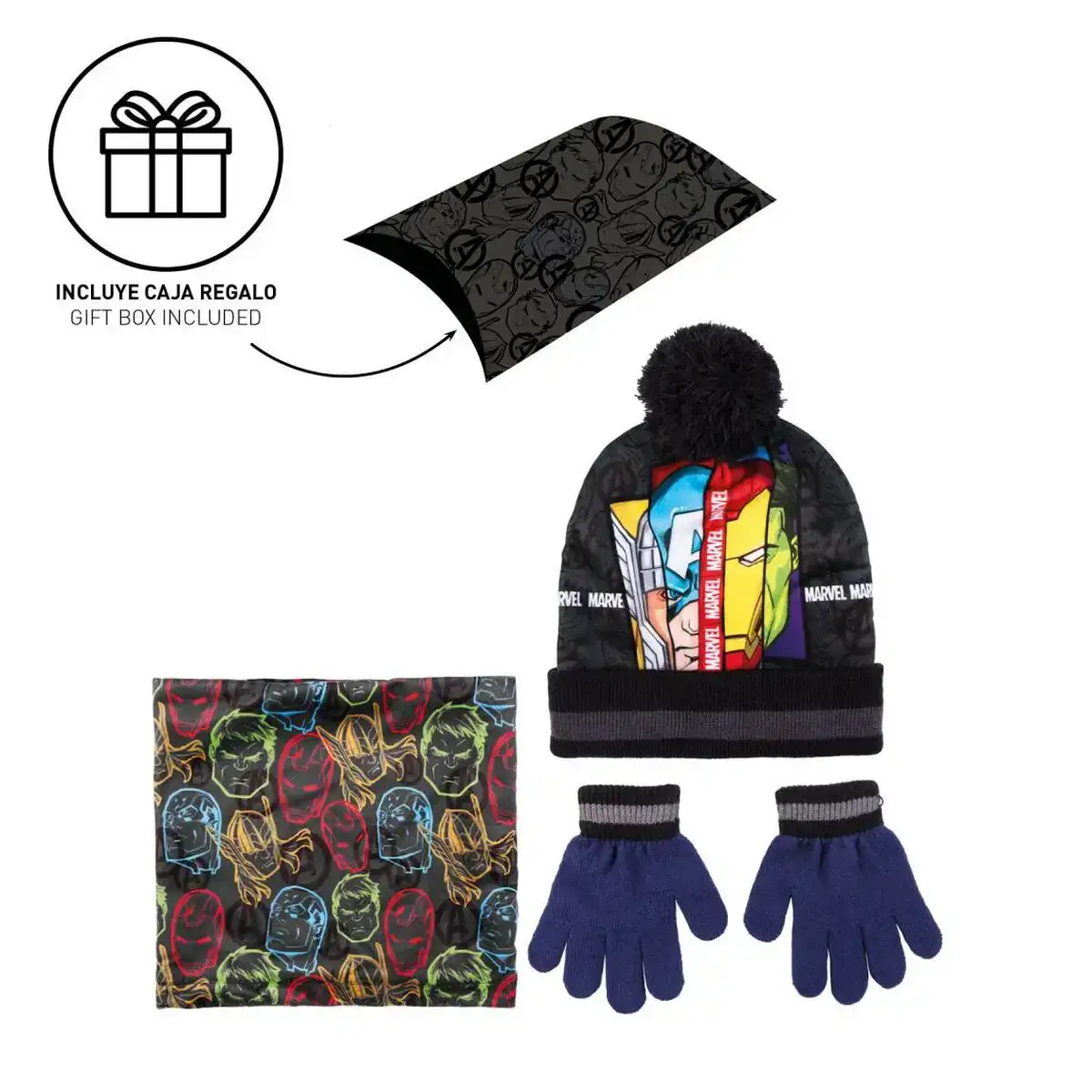Bonnet gants et echarpe the avengers gris taille unique _8312. DIAYTAR COTE D'IVOIRE - Où Choisir Devient une Expérience Personnalisée. Explorez notre boutique en ligne pour découvrir des produits qui s'adaptent à votre style et à votre essence.