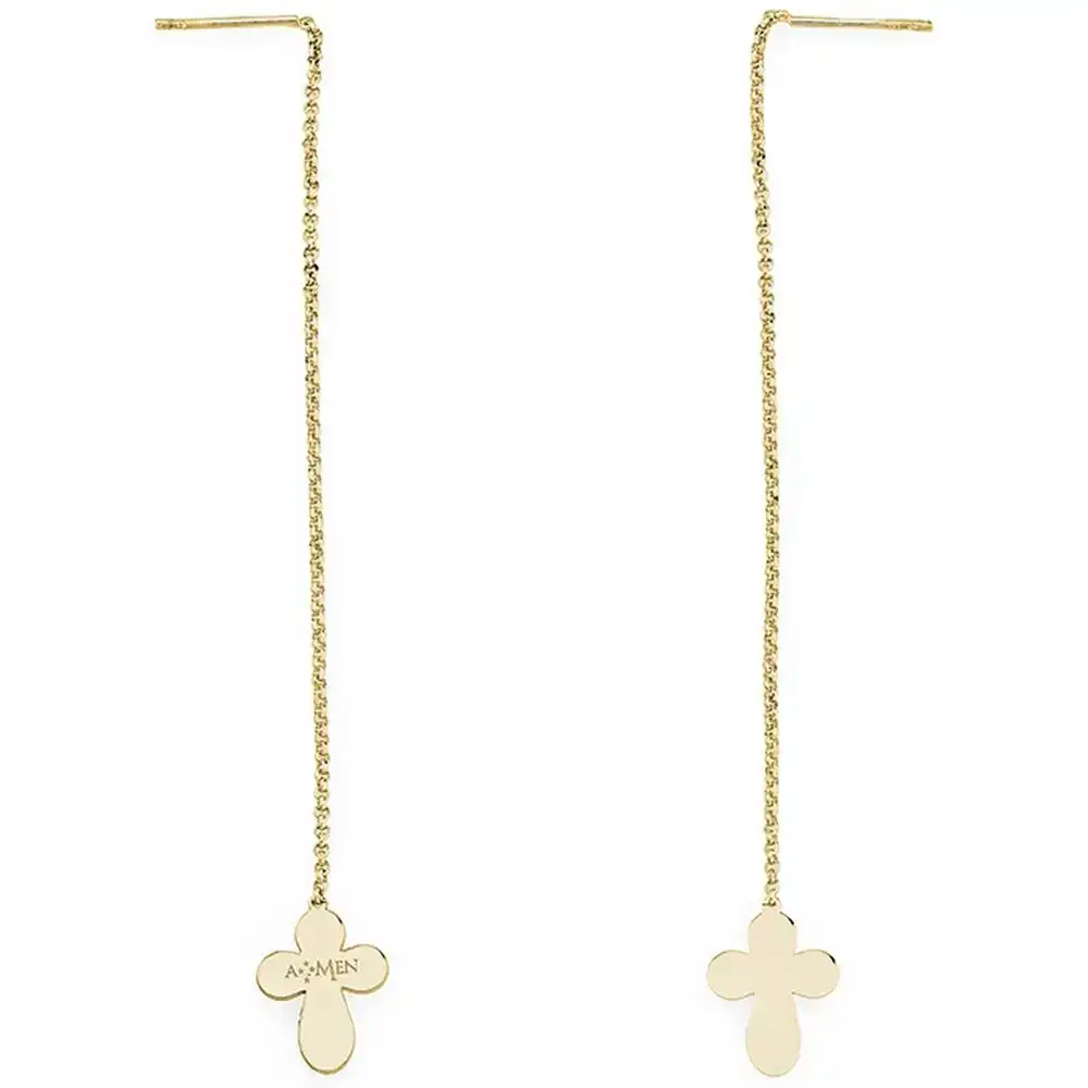Boucles d oreilles femme amen croce gold_7395. DIAYTAR COTE D'IVOIRE - L'Équilibre Parfait entre Tradition et Modernité. Explorez notre collection pour trouver des produits qui incarnent la culture et la contemporanéité du Côte d'Ivoire.