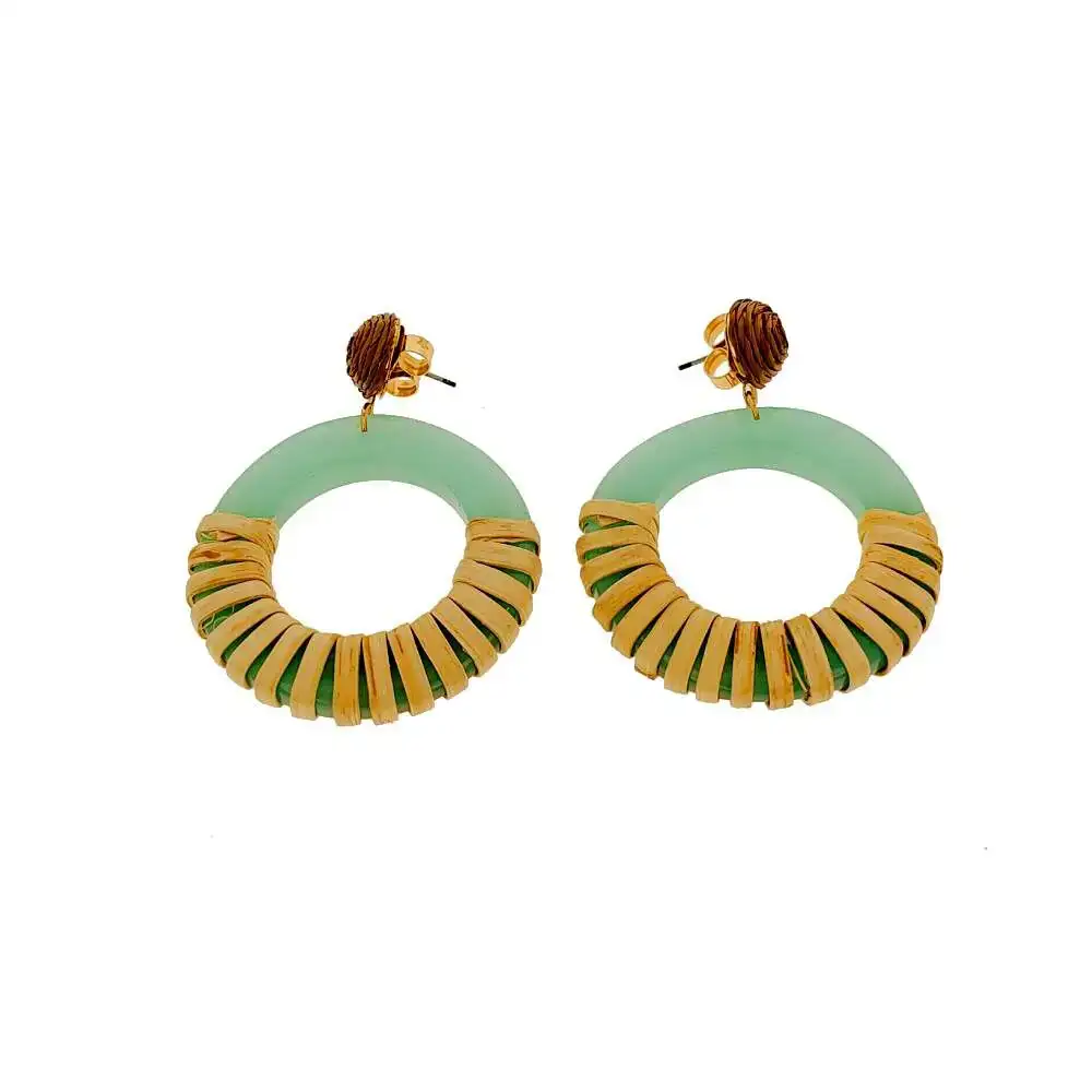 Boucles d oreilles femme lola casademunt marron vert resine raphia_9271. Plongez dans le Monde de DIAYTAR COTE D'IVOIRE - Où Chaque Article Raconte une Histoire. Explorez notre vaste assortiment et choisissez des produits qui vous parlent et reflètent votre style unique.