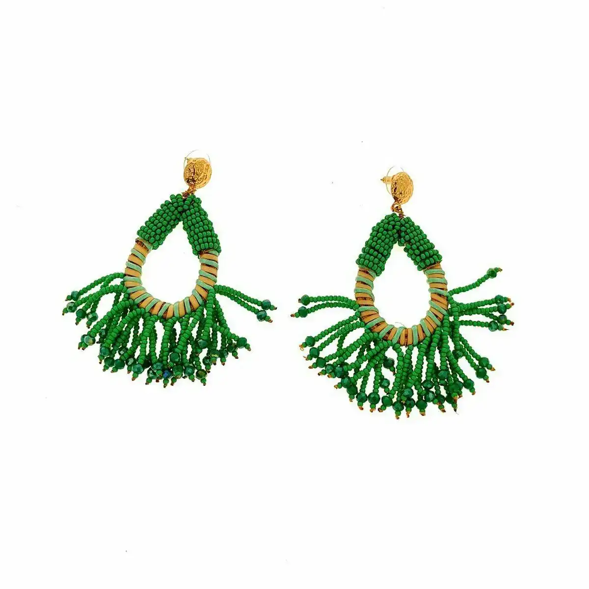 Boucles d oreilles femme lola casademunt vert frange_4934. DIAYTAR COTE D'IVOIRE - Votre Source de Trouvailles uniques. Naviguez à travers notre catalogue et trouvez des articles qui vous distinguent et reflètent votre unicité.