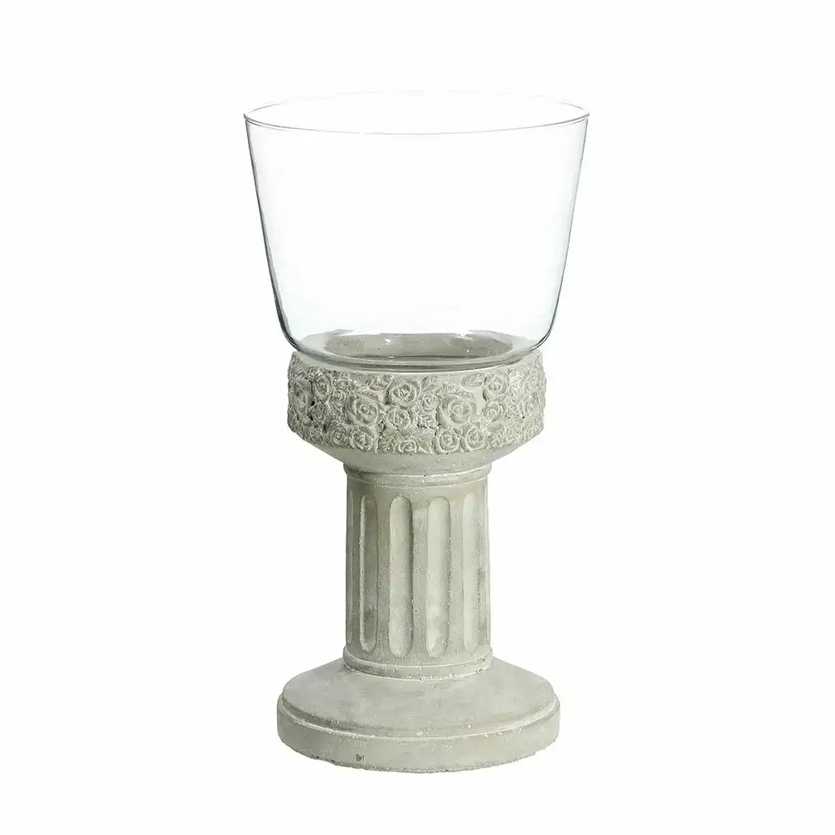 Bougeoir 17 5 x 17 5 x 33 5 cm verre gris ciment_4110. Bienvenue sur DIAYTAR COTE D'IVOIRE - Où Choisir Rime avec Qualité. Explorez notre gamme diversifiée et découvrez des articles conçus pour répondre à vos attentes élevées.