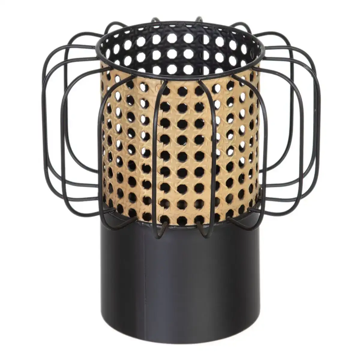 Bougeoir 20 x 20 x 21 cm naturel noir metal_4644. Entrez dans l'Univers de DIAYTAR COTE D'IVOIRE - Où Choisir est un Voyage. Explorez notre gamme diversifiée et trouvez des articles qui répondent à tous vos besoins et envies.