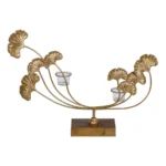 Bougeoir 55 x 11 x 43 cm verre dore metal_4843. Bienvenue sur DIAYTAR COTE D'IVOIRE - Où Chaque Produit a son Histoire. Découvrez notre sélection unique et choisissez des articles qui racontent la richesse culturelle et artistique du Côte d'Ivoire.