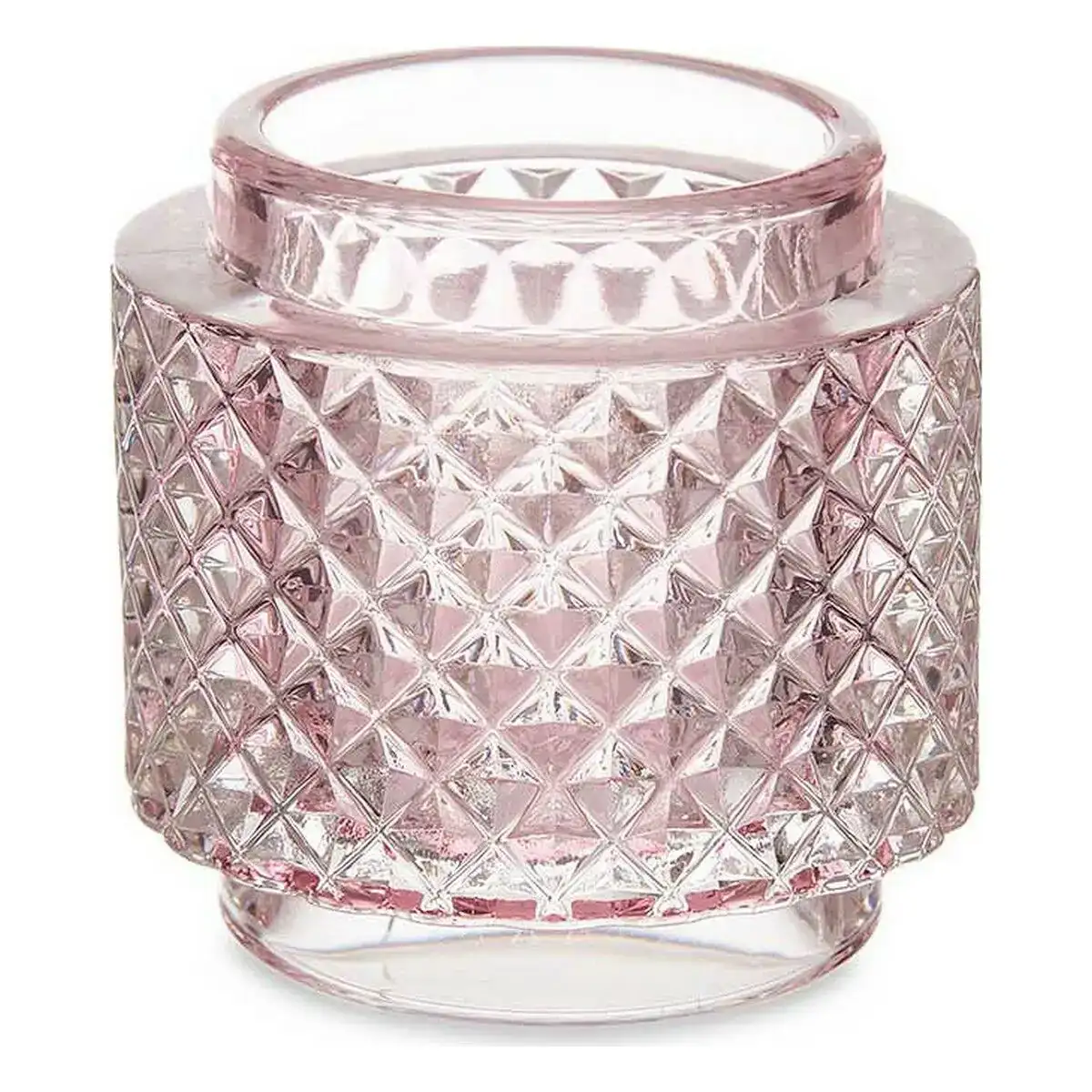 Bougeoir 9 x 8 8 x 9 cm rose verre_5501. Entrez dans l'Univers de DIAYTAR COTE D'IVOIRE - Où Choisir est un Plaisir. Explorez notre gamme variée et trouvez des articles qui parlent à votre cœur et à votre style.