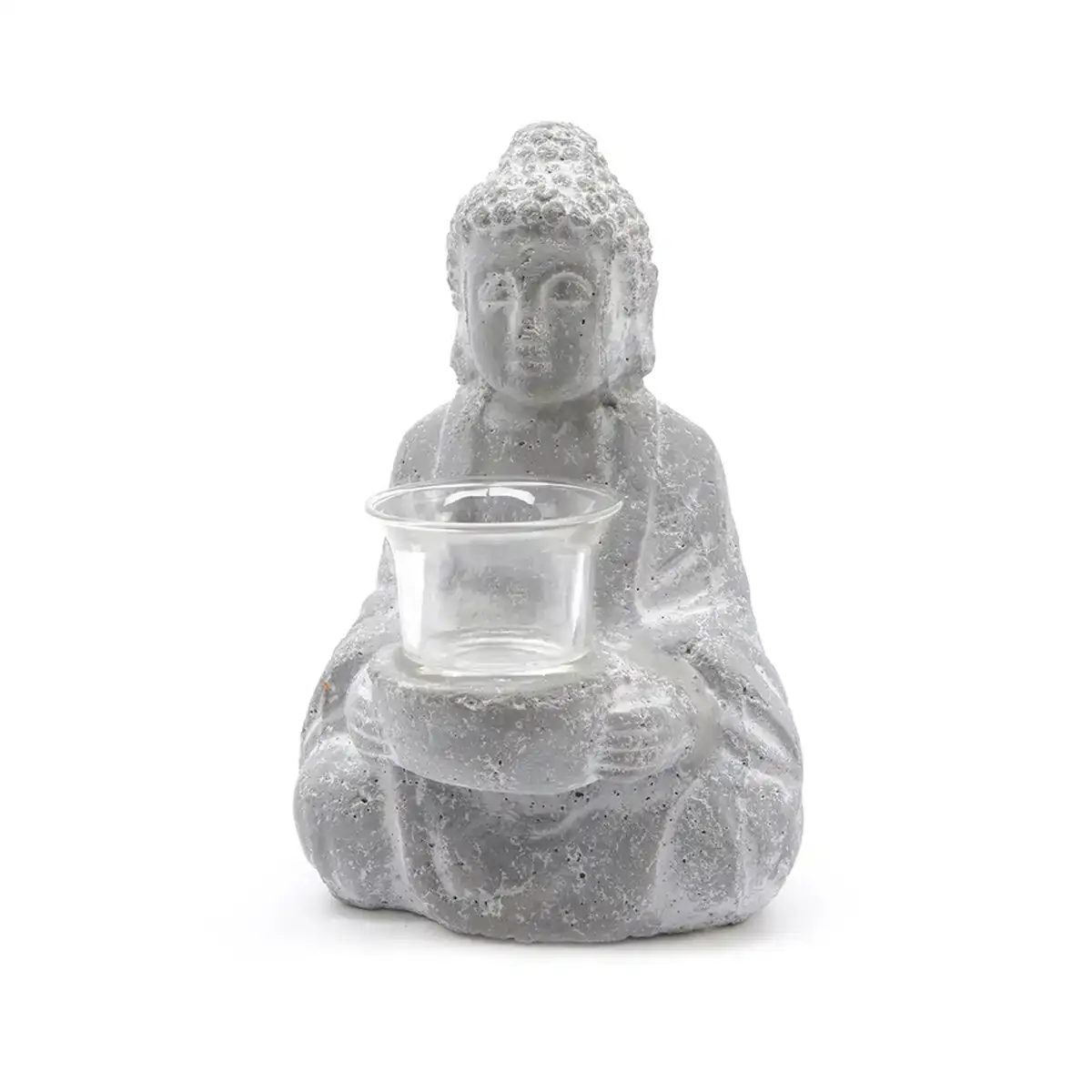 Bougeoir buda 14 x 12 5 x 20 cm gris beton_3130. DIAYTAR COTE D'IVOIRE - Là où Chaque Produit Est une Trouvaille. Parcourez notre catalogue diversifié et découvrez des articles qui enrichiront votre quotidien, du pratique à l'insolite.