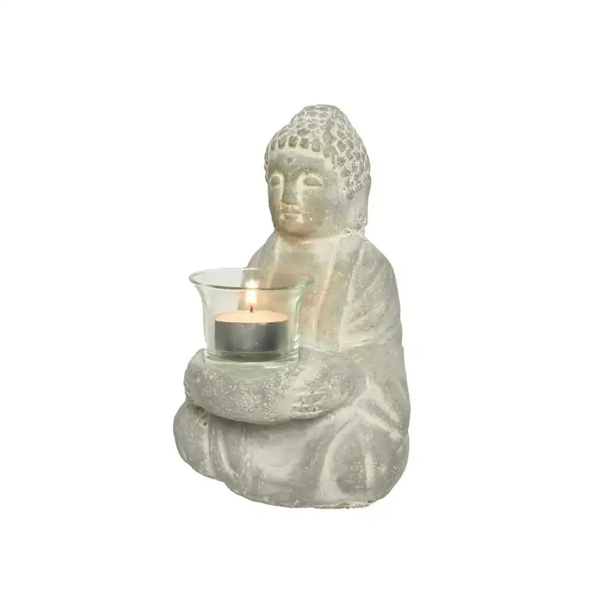 Bougeoir buda 14 x 12 5 x 20 cm gris beton_4888. Bienvenue chez DIAYTAR COTE D'IVOIRE - Là où les Désirs Prendent Vie. Explorez notre boutique en ligne et laissez-vous séduire par des articles qui font écho à vos aspirations et à votre style unique.