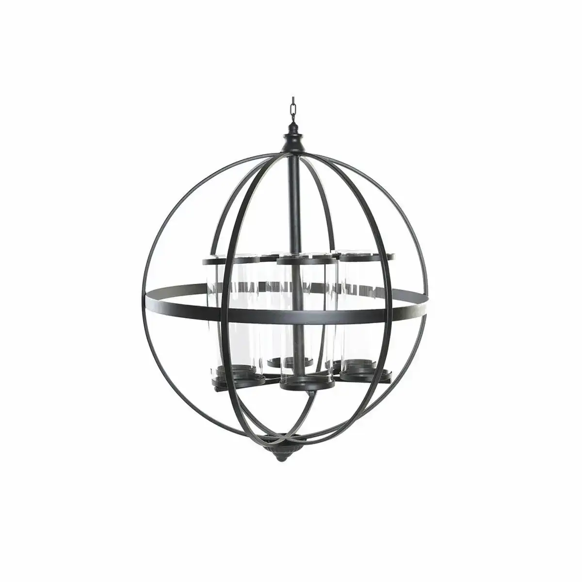 Bougeoir dkd home decor noir metal verre 60 x 60 x 73 cm _6745. DIAYTAR COTE D'IVOIRE - Où Chaque Sélection est une Victoire. Découvrez notre boutique en ligne et trouvez des articles qui vous rendent la vie plus belle, un choix à la fois.