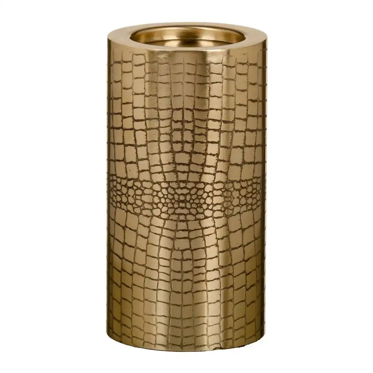 Bougeoir dore metal 12 x 12 x 23 cm_4318. DIAYTAR COTE D'IVOIRE - Votre Portail vers l'Extraordinaire. Parcourez nos collections et découvrez des produits qui vous emmènent au-delà de l'ordinaire, créant une expérience de shopping mémorable.
