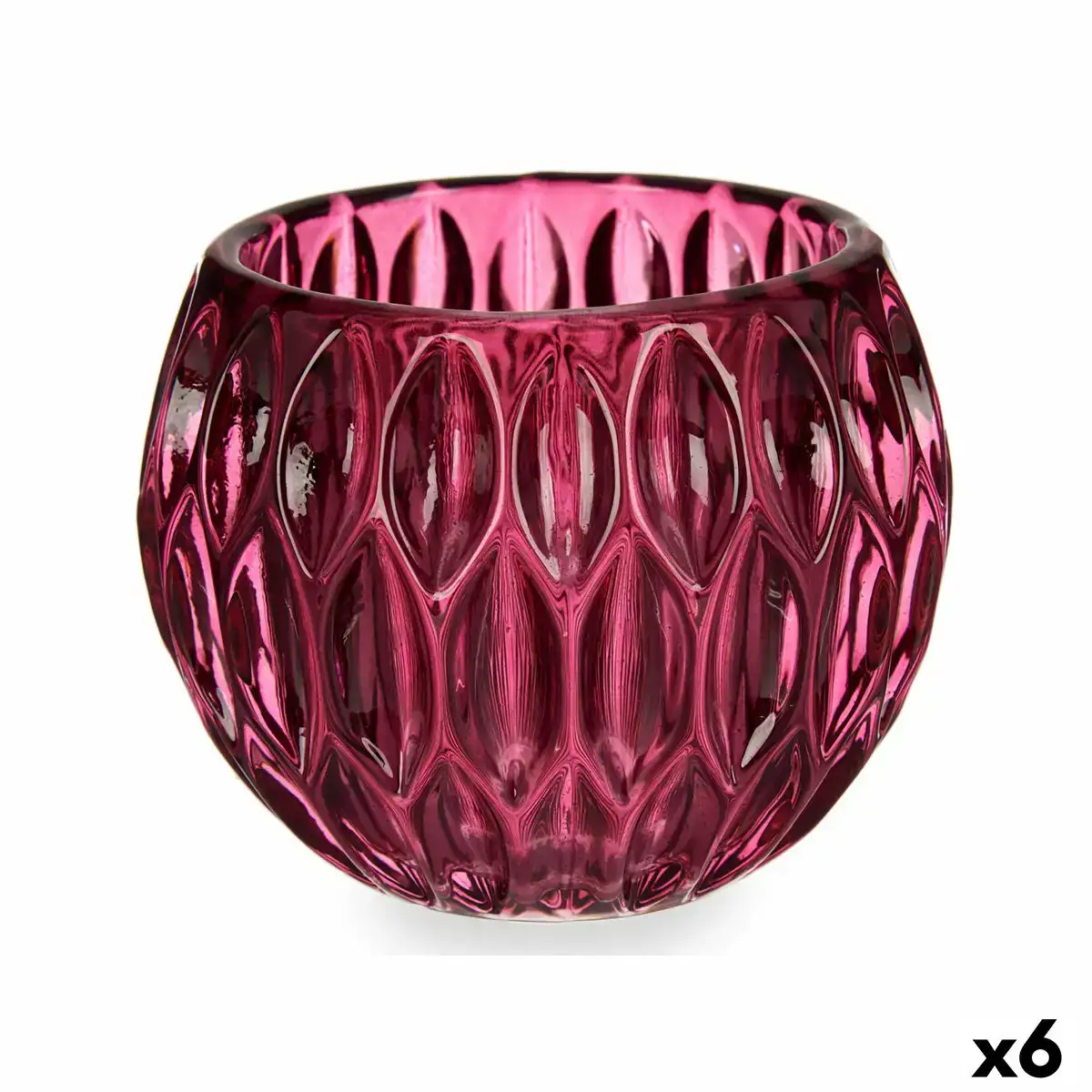 Bougeoir hexagones rose verre 11 x 9 x 11 cm 6 unites _3756. DIAYTAR COTE D'IVOIRE - Où l'Élégance Rencontre l'Authenticité. Naviguez à travers notre boutique en ligne et choisissez des produits qui incarnent le style et la tradition du Côte d'Ivoire.