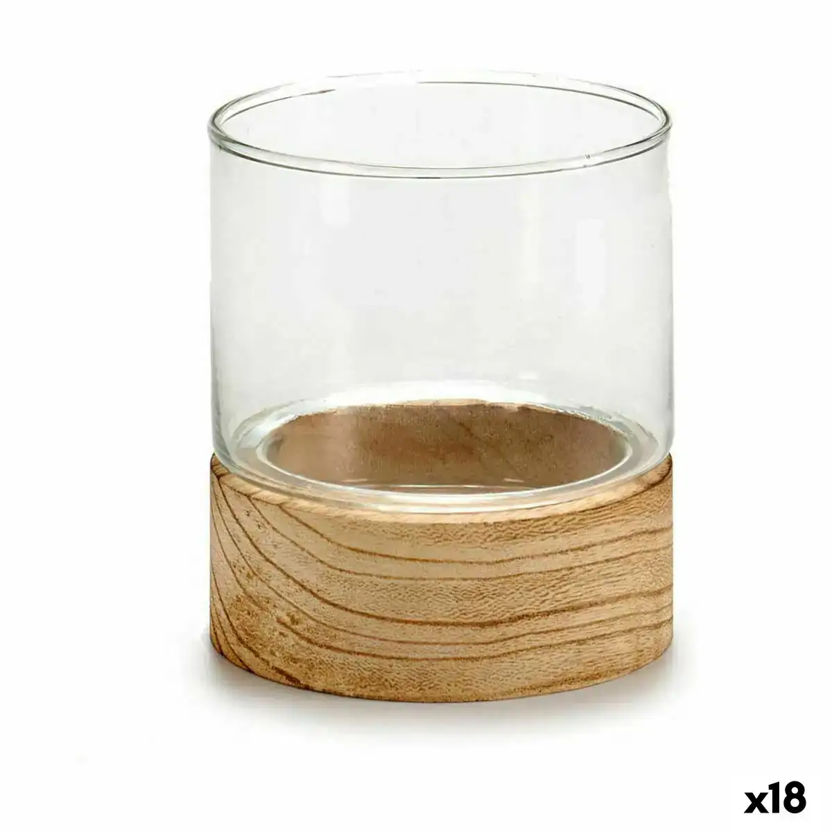 Bougeoir marron transparent bois verre 10 x 11 1 x 10 cm 18 unites _4890. Découvrez DIAYTAR COTE D'IVOIRE - Où l'Élégance Rencontre la Variété. Parcourez notre collection et trouvez des trésors cachés qui ajoutent une touche de sophistication à votre vie quotidienne.