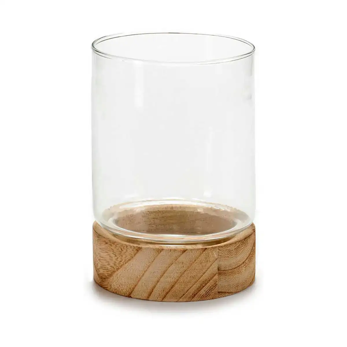 Bougeoir marron transparent verre bois 11 5 x 16 x 11 5 cm _8740. Bienvenue sur DIAYTAR COTE D'IVOIRE - Où Chaque Détail compte. Plongez dans notre univers et choisissez des produits qui ajoutent de l'éclat et de la joie à votre quotidien.