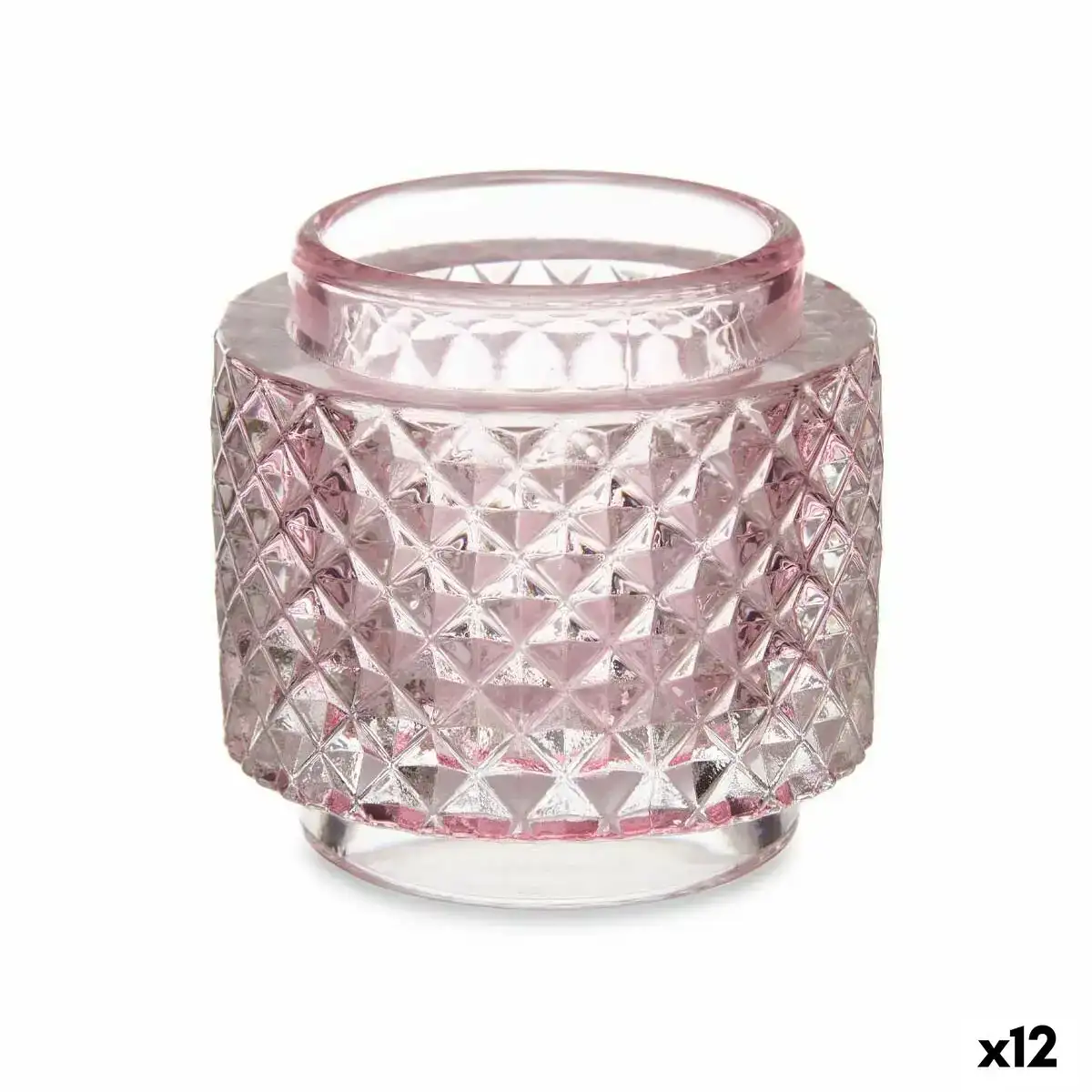 Bougeoir rose verre 7 5 x 7 5 x 7 5 cm 12 unites _4937. DIAYTAR COTE D'IVOIRE - Là où les Possibilités sont Infinies. Parcourez nos catégories et laissez-vous séduire par des produits qui enrichiront votre quotidien, du pratique à l'esthétique.