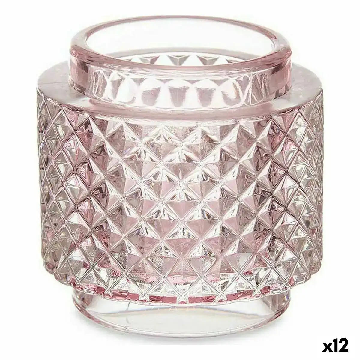 Bougeoir rose verre 9 x 8 8 x 9 cm 12 unites _1457. Entrez dans l'Univers de DIAYTAR COTE D'IVOIRE - Où l'Innovation Rencontre la Tradition. Explorez notre sélection de produits modernes et traditionnels qui incarnent l'esprit dynamique du Côte d'Ivoire.