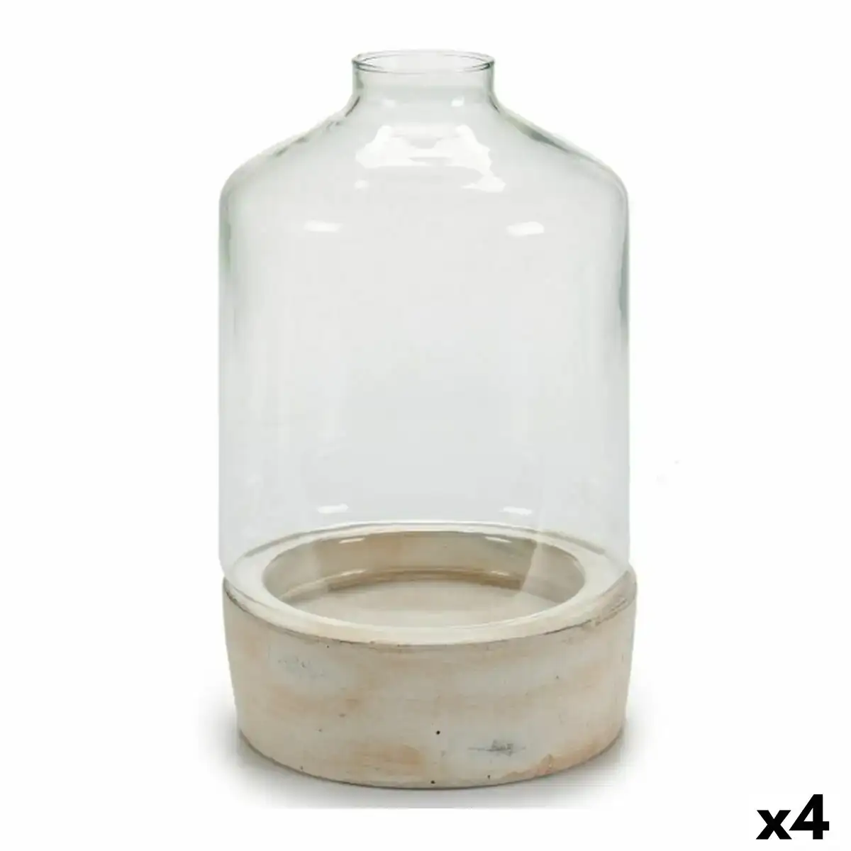 Bougeoir transparent pierre verre 18 x 29 x 18 cm 4 unites _2087. DIAYTAR COTE D'IVOIRE - Où Choisir est un Acte d'Amour pour le Côte d'Ivoire. Explorez notre boutique en ligne et choisissez des articles qui célèbrent la culture et l'artisanat du pays.