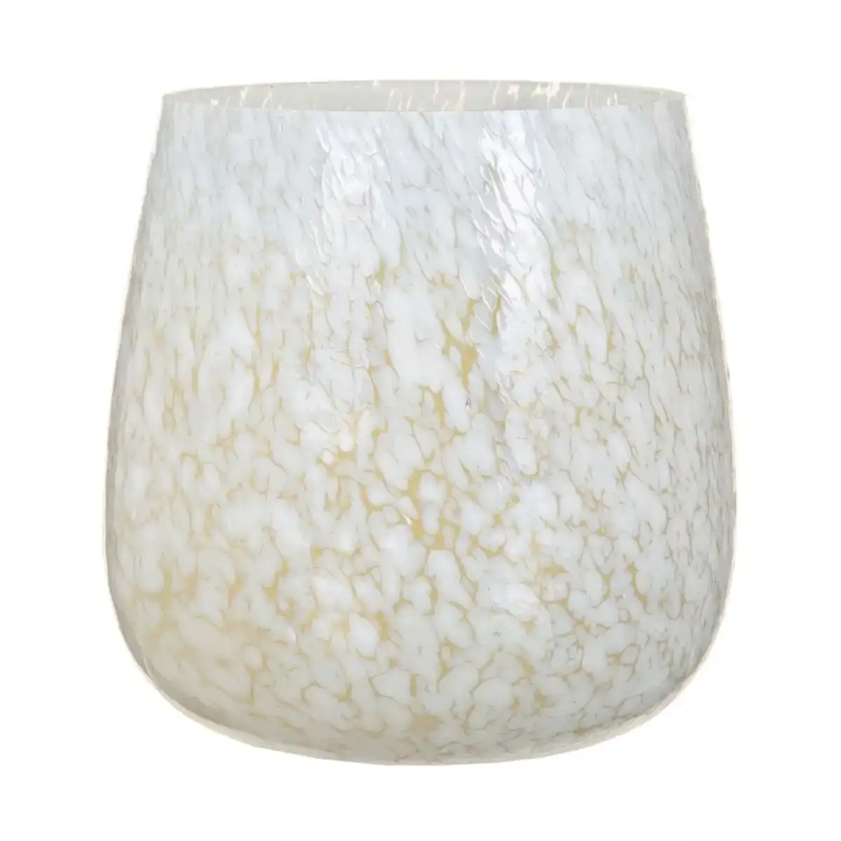 Bougeoir verre 13 x 13 x 13 cm blanc_3639. DIAYTAR COTE D'IVOIRE - Là où l'Élégance Devient un Mode de Vie. Naviguez à travers notre gamme et choisissez des produits qui apportent une touche raffinée à votre quotidien.