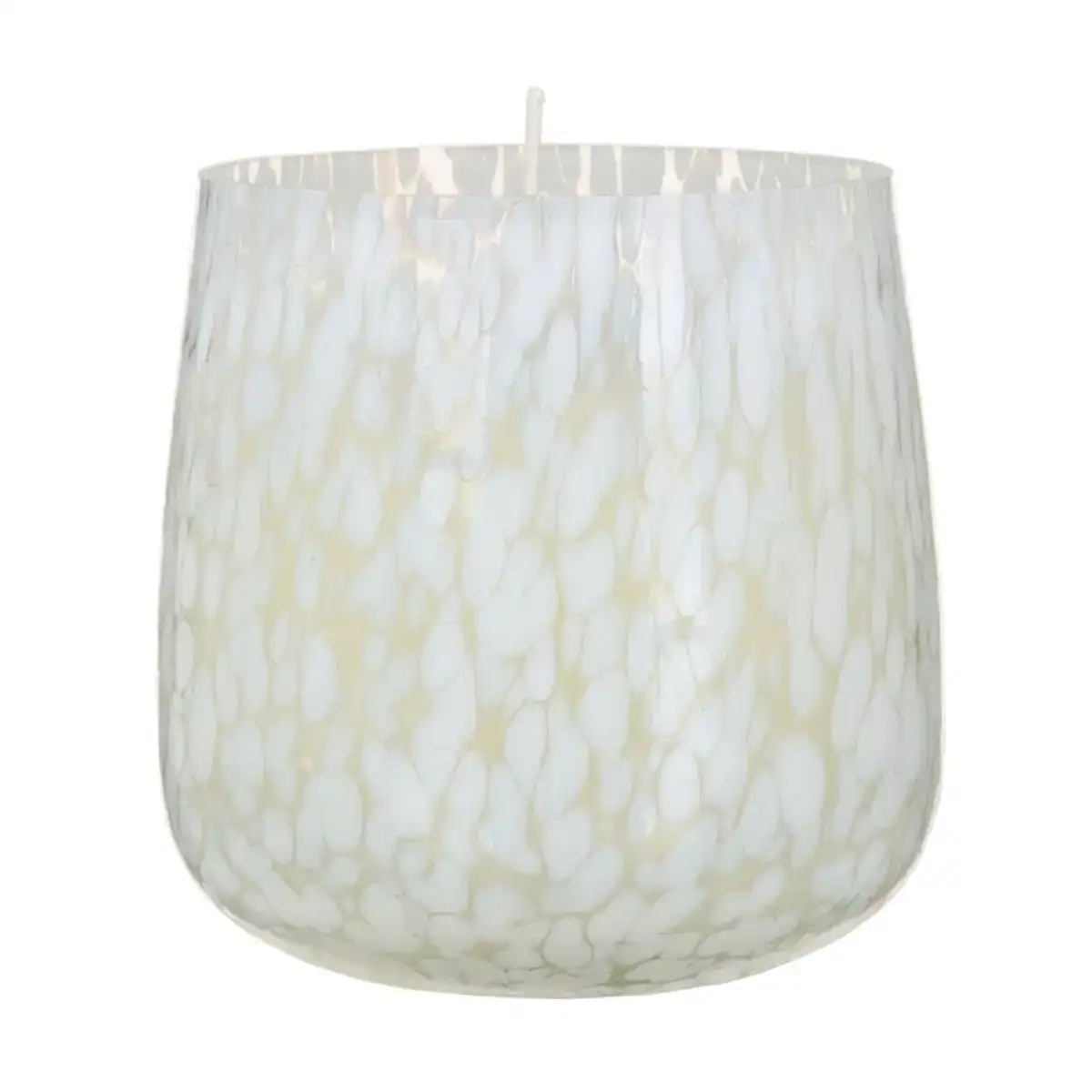 Bougeoir verre blanc 10 x 10 x 10 cm_6454. DIAYTAR COTE D'IVOIRE - Où Choisir est un Plaisir. Explorez notre boutique en ligne et choisissez parmi des produits de qualité qui satisferont vos besoins et vos goûts.