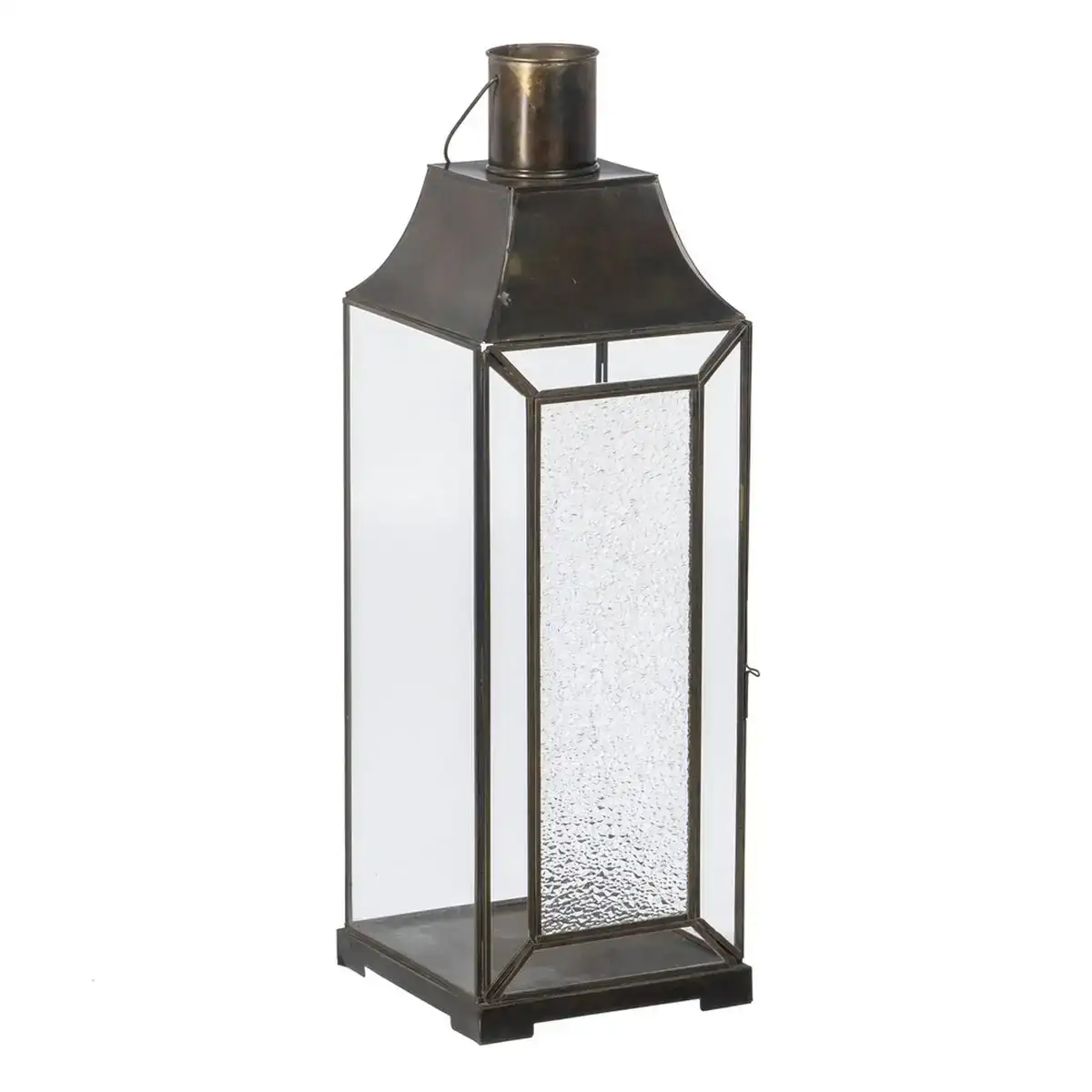 Bougeoir verre dore metal 17 x 17 x 54 cm_2564. Bienvenue chez DIAYTAR COTE D'IVOIRE - Où le Shopping Devient un Plaisir. Découvrez notre boutique en ligne et trouvez des trésors qui égaieront chaque jour de votre vie.