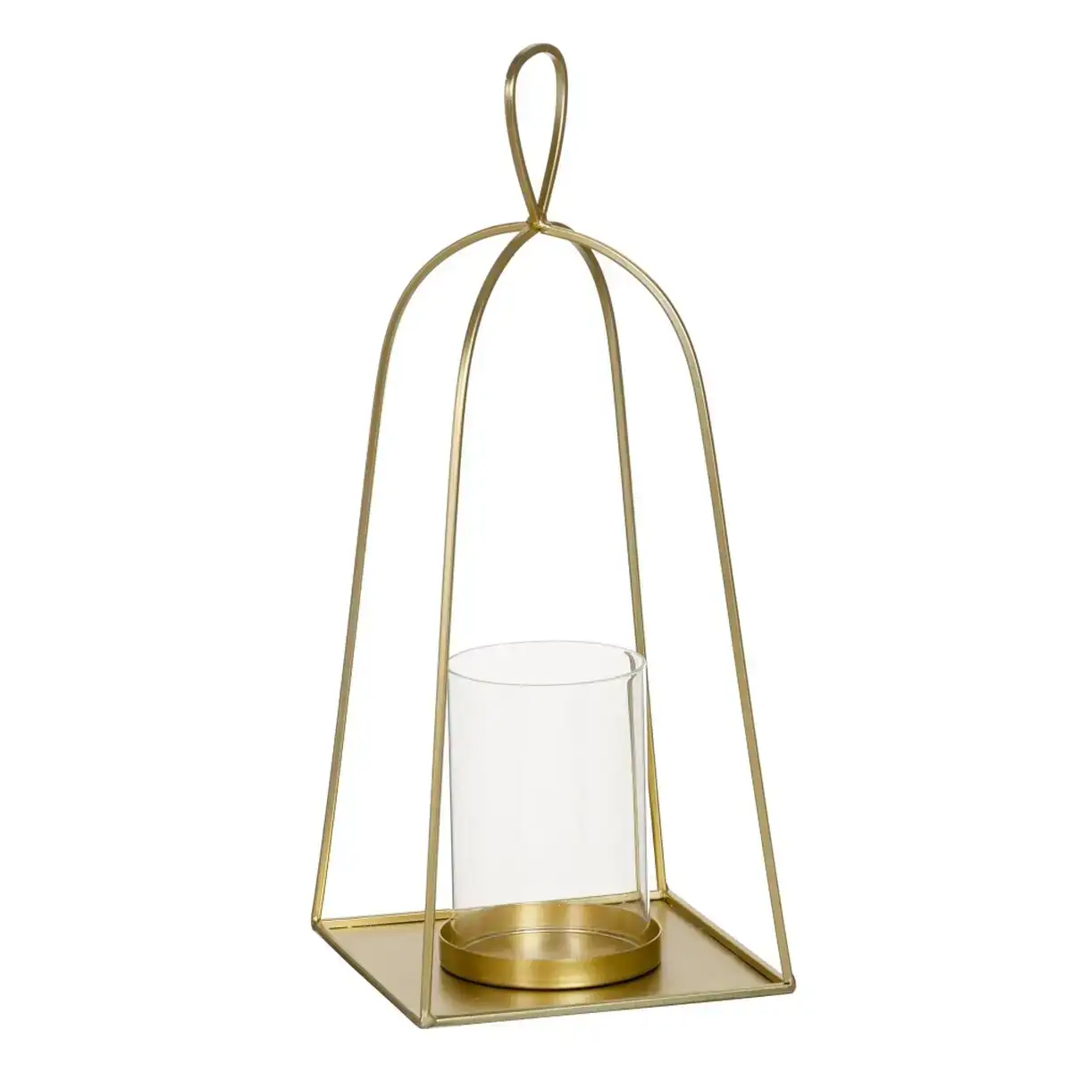 Bougeoir verre dore metal 19 x 19 x 46 cm_9075. Bienvenue chez DIAYTAR COTE D'IVOIRE - Où Choisir est une Invitation au Voyage. Explorez notre boutique en ligne et découvrez des produits qui vous transportent dans l'univers du Côte d'Ivoire.