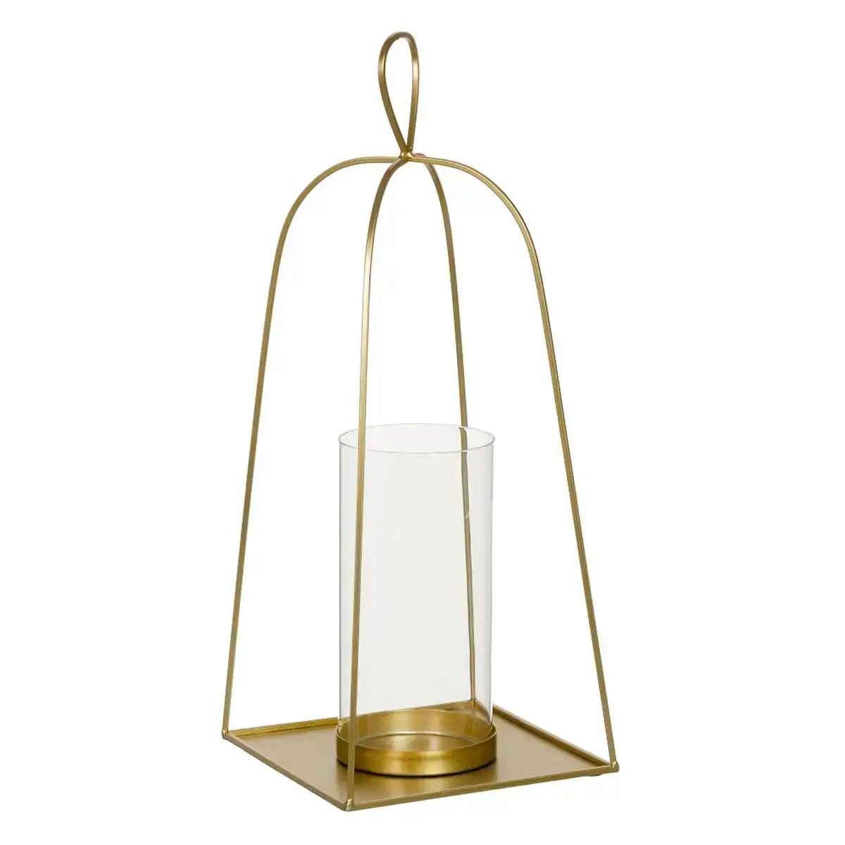 Bougeoir verre dore metal 23 x 23 x 56 cm_7361. Entrez dans l'Univers de DIAYTAR COTE D'IVOIRE - Votre Destination de Shopping Complète. Découvrez des produits qui reflètent la diversité et la richesse culturelle du Côte d'Ivoire, le tout à portée de clic.