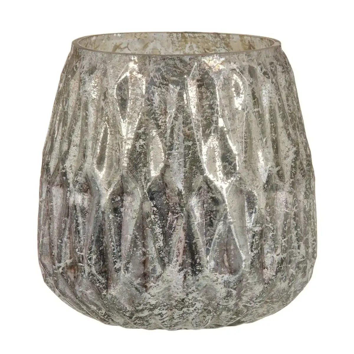 Bougeoir verre gris 11 x 11 x 11 cm_9414. DIAYTAR COTE D'IVOIRE - Votre Compagnon Shopping, Votre Style Unique. Explorez notre boutique en ligne pour dénicher des trésors qui expriment qui vous êtes, de la mode à la maison.