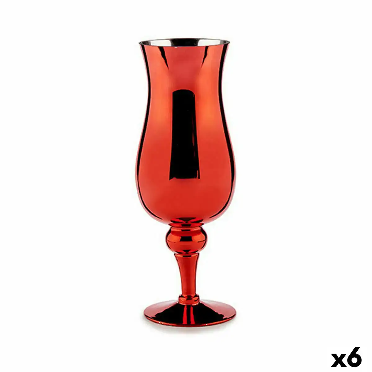 Bougeoir verre rouge 13 5 x 35 x 13 5 cm 6 unites _4597. Entrez dans l'Univers de DIAYTAR COTE D'IVOIRE - Où Chaque Produit a son Histoire. Explorez notre catalogue et découvrez des trésors qui racontent la riche culture du Côte d'Ivoire.