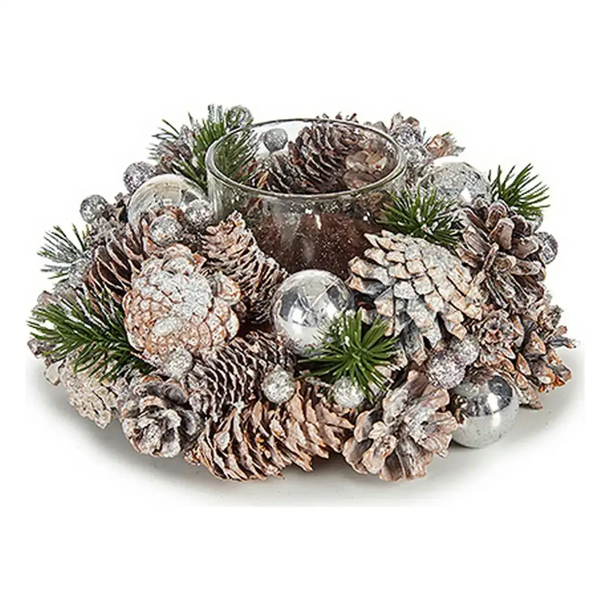 Bougeoirs de noel argente transparent blanc 19 x 9 x 19 cm_3568. DIAYTAR COTE D'IVOIRE - Où Votre Shopping Prend Vie. Explorez notre boutique en ligne pour trouver des articles qui vous ressemblent et qui ajoutent de l'éclat à votre quotidien.
