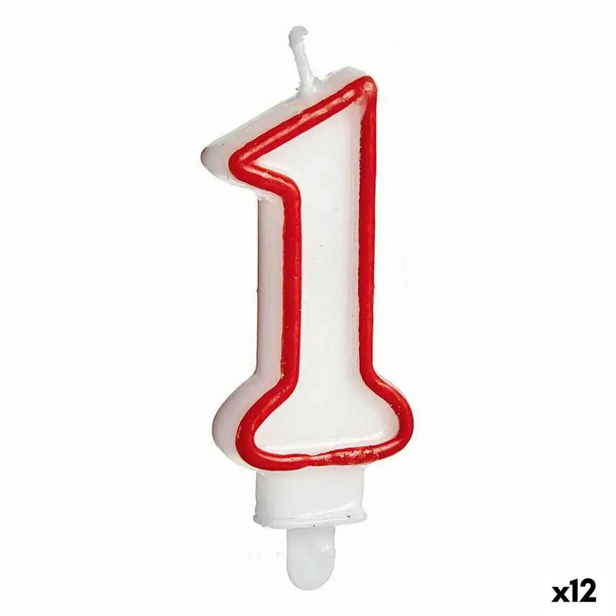 Bougie anniversaire numero 1 rouge blanc 12 unites _6863. DIAYTAR COTE D'IVOIRE - Là où Chaque Produit est une Trouvaille Unique. Découvrez notre boutique en ligne et trouvez des articles qui vous distinguent par leur originalité.