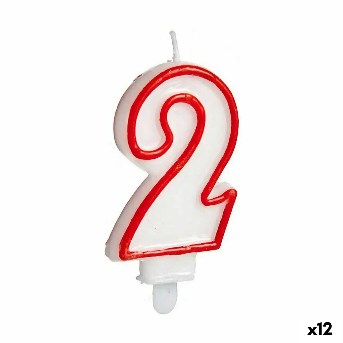 Bougie anniversaire numero 2 rouge blanc 12 unites _6015. DIAYTAR COTE D'IVOIRE - Votre Oasis de Shopping en Ligne. Explorez notre boutique et découvrez des produits qui ajoutent une touche de magie à votre quotidien.