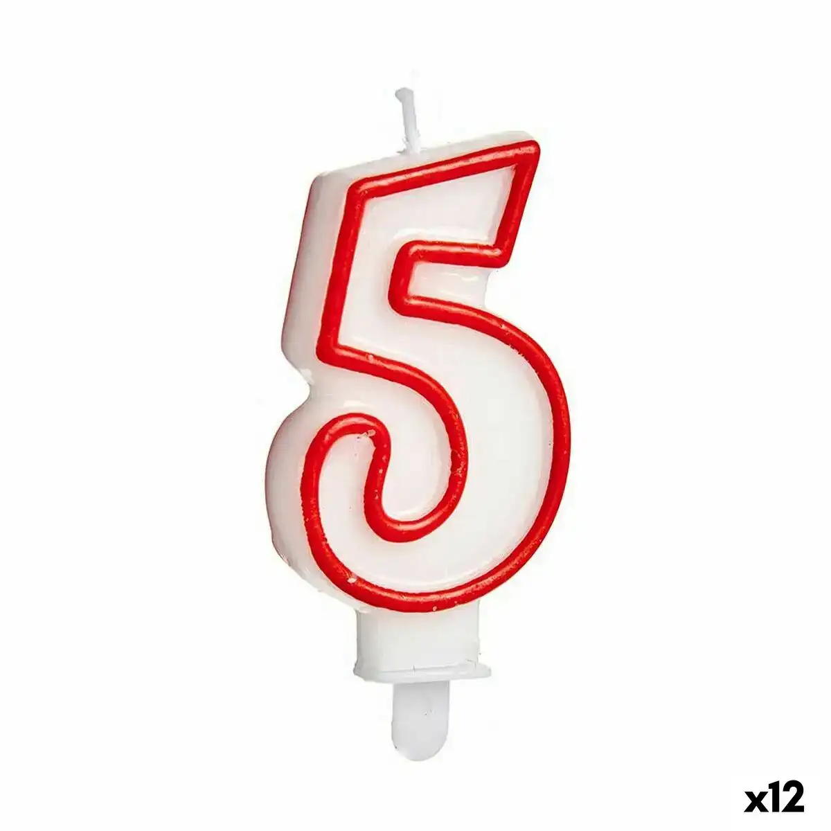 Bougie anniversaire numero 5 rouge blanc 12 unites _6836. DIAYTAR COTE D'IVOIRE - Où l'Élégance Rencontré l'Accessibilité. Parcourez notre catalogue et trouvez des produits qui apportent une touche de sophistication à votre vie quotidienne sans compromettre votre budget.