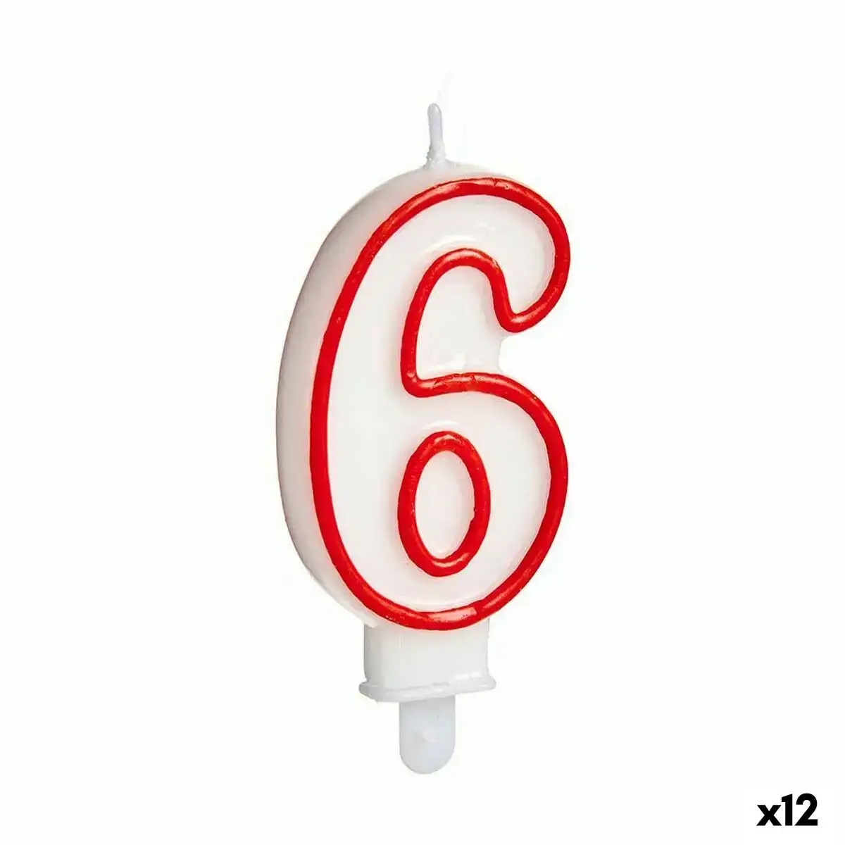 Bougie anniversaire numero 6 rouge blanc 12 unites _9558. DIAYTAR COTE D'IVOIRE - Votre Destination pour un Shopping Réfléchi. Découvrez notre gamme variée et choisissez des produits qui correspondent à vos valeurs et à votre style de vie.