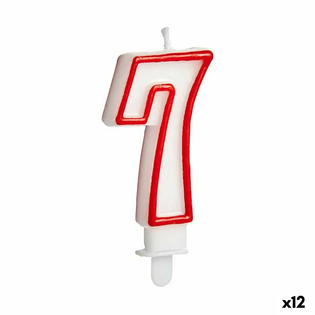 Bougie anniversaire numero 7 rouge blanc 12 unites _6249. Plongez dans l'Expérience DIAYTAR COTE D'IVOIRE - Où Chaque Produit a une Histoire. Explorez notre boutique en ligne pour trouver des articles qui incarnent la passion et la créativité du Côte d'Ivoire.