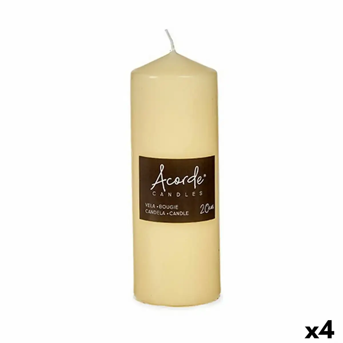 Bougie creme 7 x 19 7 x 7 cm 4 unites _7993. Bienvenue sur DIAYTAR COTE D'IVOIRE - Où Choisir est un Voyage Sensoriel. Plongez dans notre catalogue et trouvez des produits qui éveillent vos sens et embellissent votre quotidien.