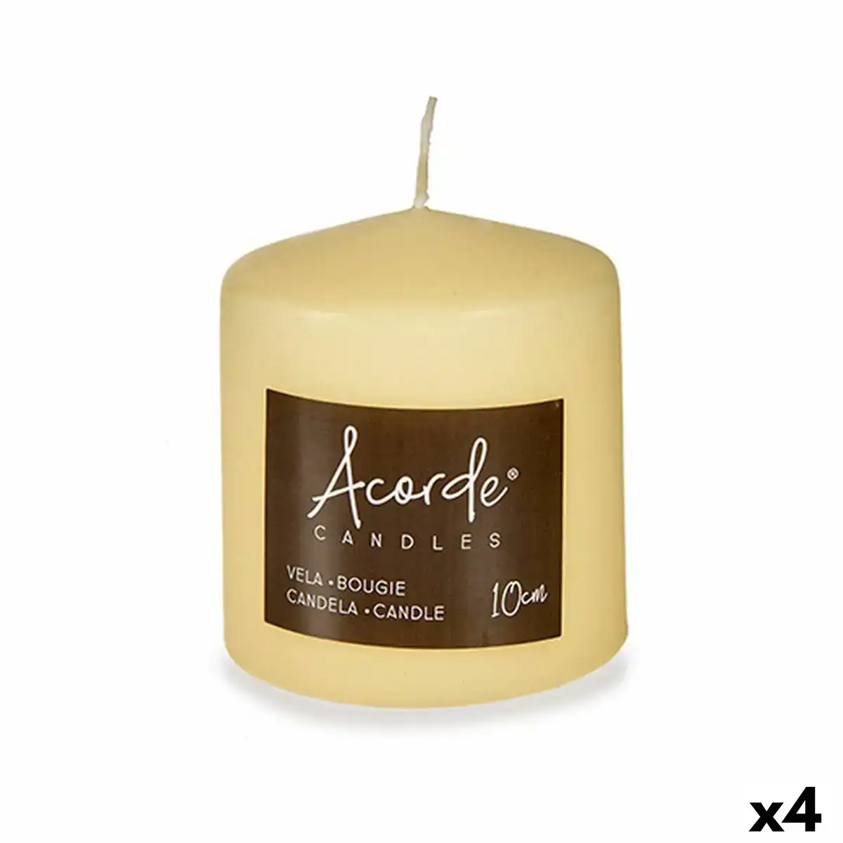 Bougie creme 9 x 10 x 9 cm 4 unites _2939. Entrez dans le Monde de DIAYTAR COTE D'IVOIRE - Où la Satisfaction est la Priorité. Explorez notre sélection pensée pour vous offrir une expérience de shopping qui va au-delà de vos attentes.
