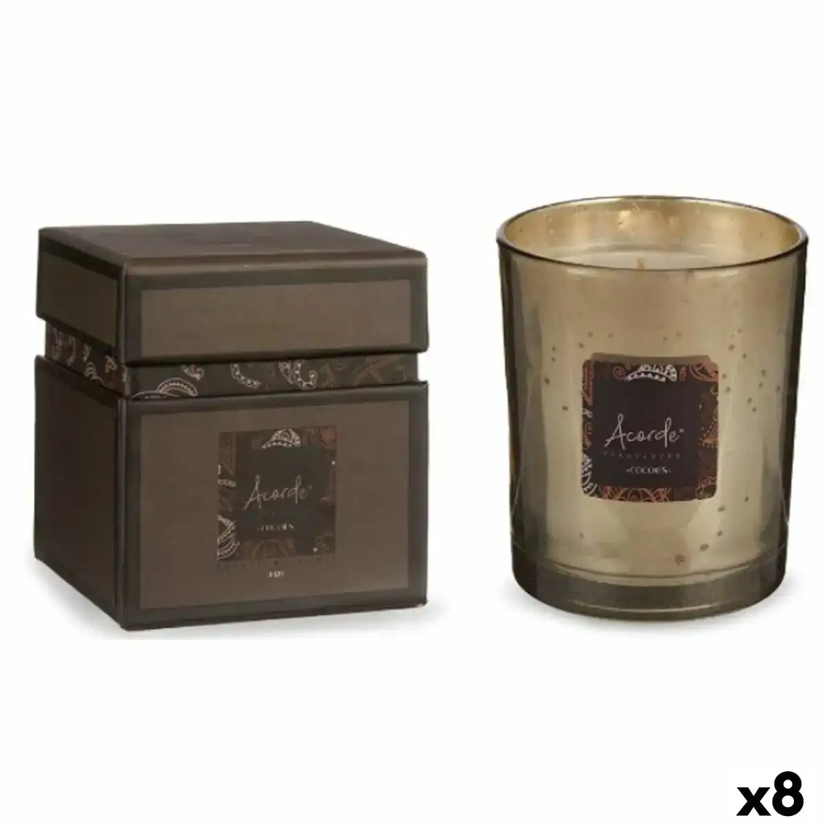Bougie parfumee coco 8 x 9 x 8 cm 8 unites _1657. DIAYTAR COTE D'IVOIRE - Là où le Shopping Devient une Expérience. Naviguez à travers notre catalogue diversifié et découvrez des produits qui ajoutent de la couleur et de la passion à votre vie.