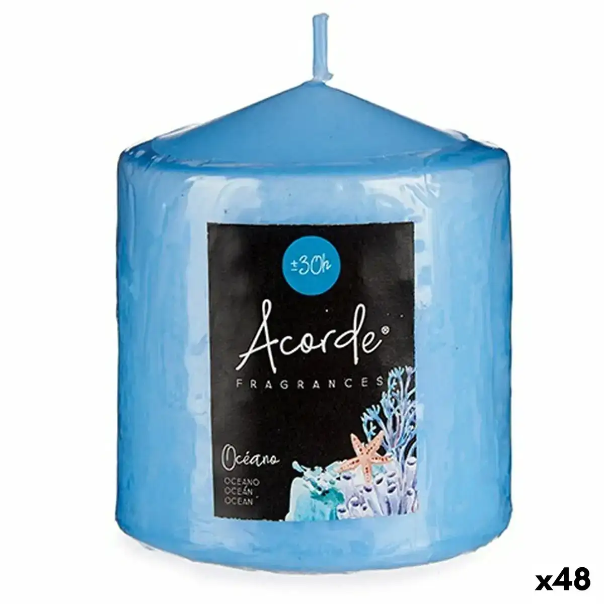Bougie parfumee ocean bleu 7 x 8 x 7 cm 48 unites _6811. DIAYTAR COTE D'IVOIRE - Votre Passage vers le Raffinement. Plongez dans notre univers de produits exquis et choisissez des articles qui ajoutent une touche de sophistication à votre vie.