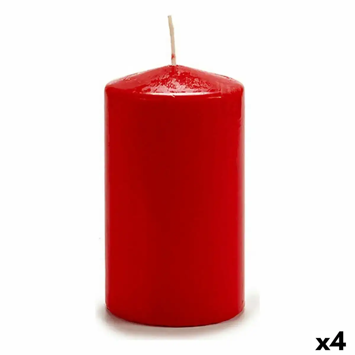 Bougie rouge 9 x 15 x 9 cm 4 unites _6641. DIAYTAR COTE D'IVOIRE - Là où Choisir est un Acte d'Amour pour la Culture Côte d'Ivoireaise. Explorez notre gamme et choisissez des produits qui célèbrent la richesse de notre patrimoine.