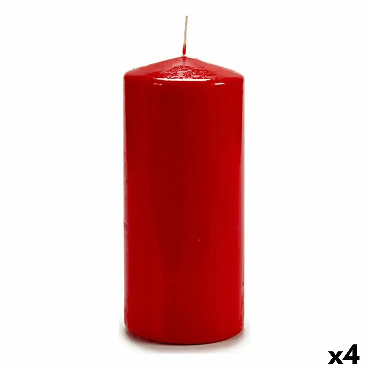 Bougie rouge 9 x 20 x 9 cm 4 unites _2377. DIAYTAR COTE D'IVOIRE - Où Chaque Produit est une Promesse de Qualité. Explorez notre boutique en ligne et choisissez des produits qui répondent à vos exigences élevées.