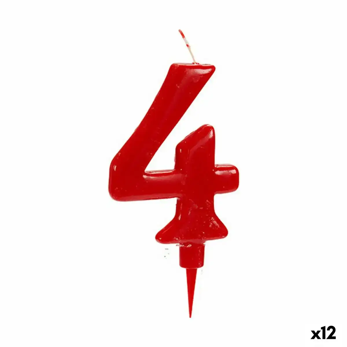 Bougie rouge anniversaire numero 4 12 unites _9562. Plongez dans l'Expérience DIAYTAR COTE D'IVOIRE - Où Chaque Produit a une Histoire. Explorez notre boutique en ligne pour trouver des articles qui incarnent la passion et la créativité du Côte d'Ivoire.