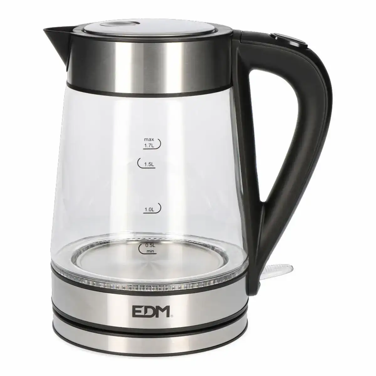 Bouilloire electrique avec voyant led edm 1850 2200 w verre 1 7 l_3467. DIAYTAR COTE D'IVOIRE - Là où le Shopping devient une Fête des Sens. Plongez dans notre univers et choisissez des produits qui éveillent votre goût pour l'esthétique et l'authenticité.