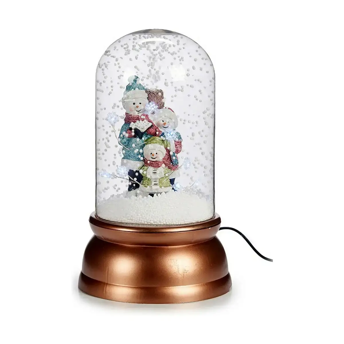 Boule de neige bonhomme de neige cuivre plastique 18 x 30 x 18 cm_4761. DIAYTAR COTE D'IVOIRE - L'Art de Choisir, l'Art de Vivre. Explorez notre univers de produits soigneusement sélectionnés pour vous offrir une expérience shopping riche et gratifiante.