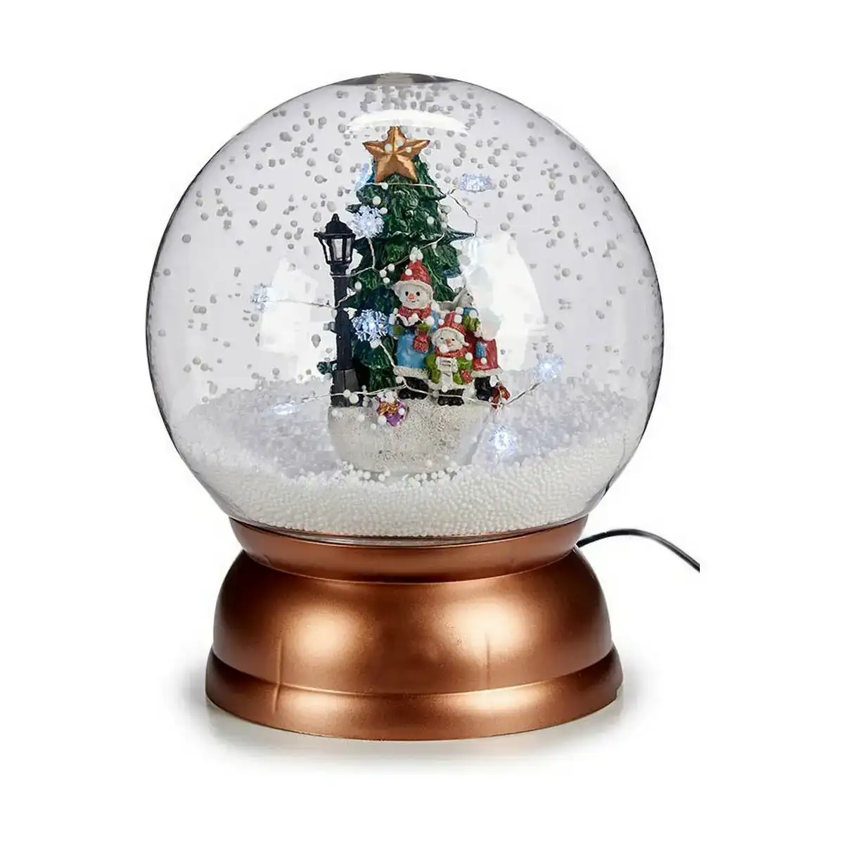 Boule de neige sapin de noel 22 x 27 cm bronze plastique_1996. DIAYTAR COTE D'IVOIRE - Là où Choisir est un Acte d'Amour pour la Culture Côte d'Ivoireaise. Explorez notre gamme et choisissez des produits qui célèbrent la richesse de notre patrimoine.