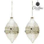 Boules de noel 2 uds verre dore_2099. Bienvenue dans l'univers captivant de DIAYTAR COTE D'IVOIRE - Votre Plateforme de Shopping Tout-en-Un. Parcourez notre boutique en ligne pour découvrir des produits uniques, allant des articles ménagers aux élégants accessoires de mode.