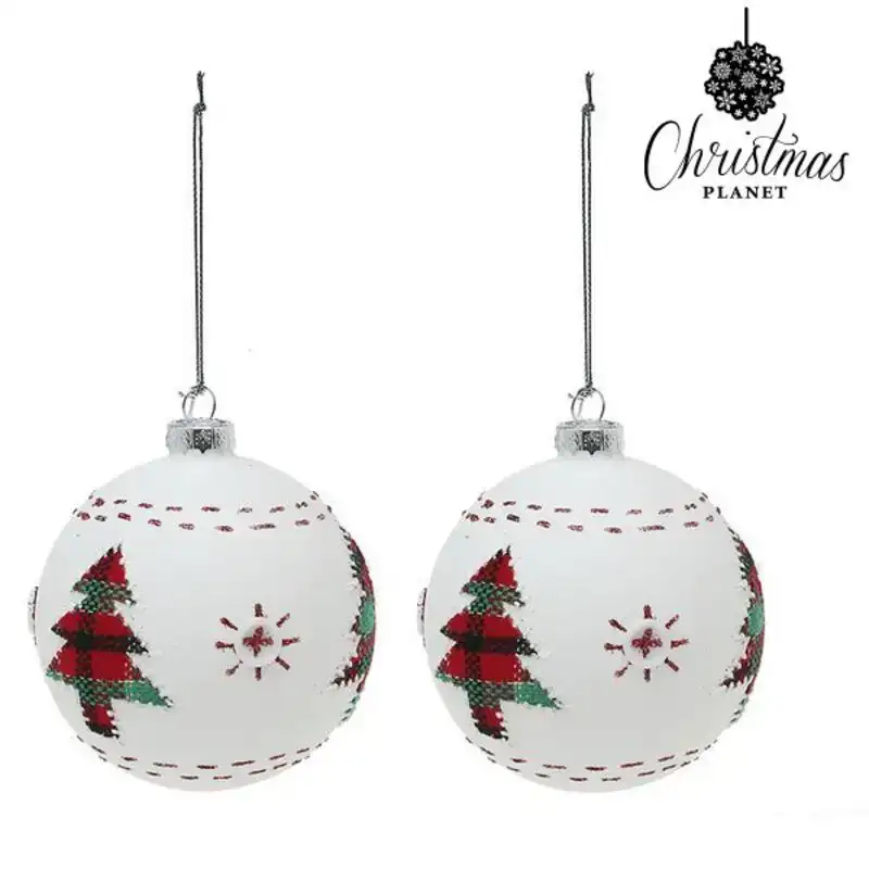 Boules de noel 8 cm 2 uds verre blanc_1366. Entrez dans l'Univers de DIAYTAR COTE D'IVOIRE - Où Chaque Produit a une Signification. Explorez notre gamme diversifiée et découvrez des articles qui résonnent avec votre vie.