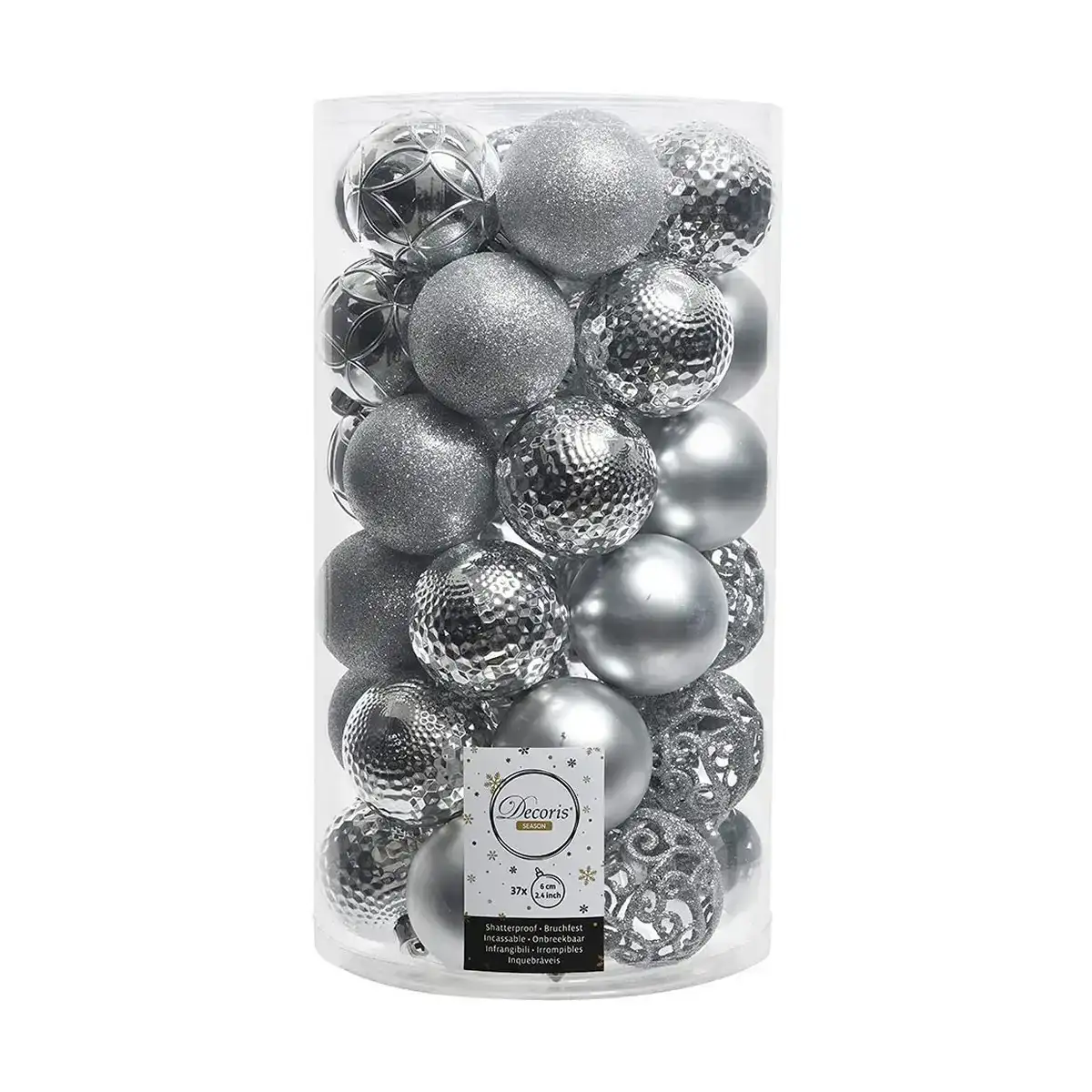 Boules de noel decoris argente o 6 cm_8531. DIAYTAR COTE D'IVOIRE - Là où Chaque Produit Évoque une Émotion. Parcourez notre catalogue et choisissez des articles qui vous touchent et qui enrichissent votre expérience.
