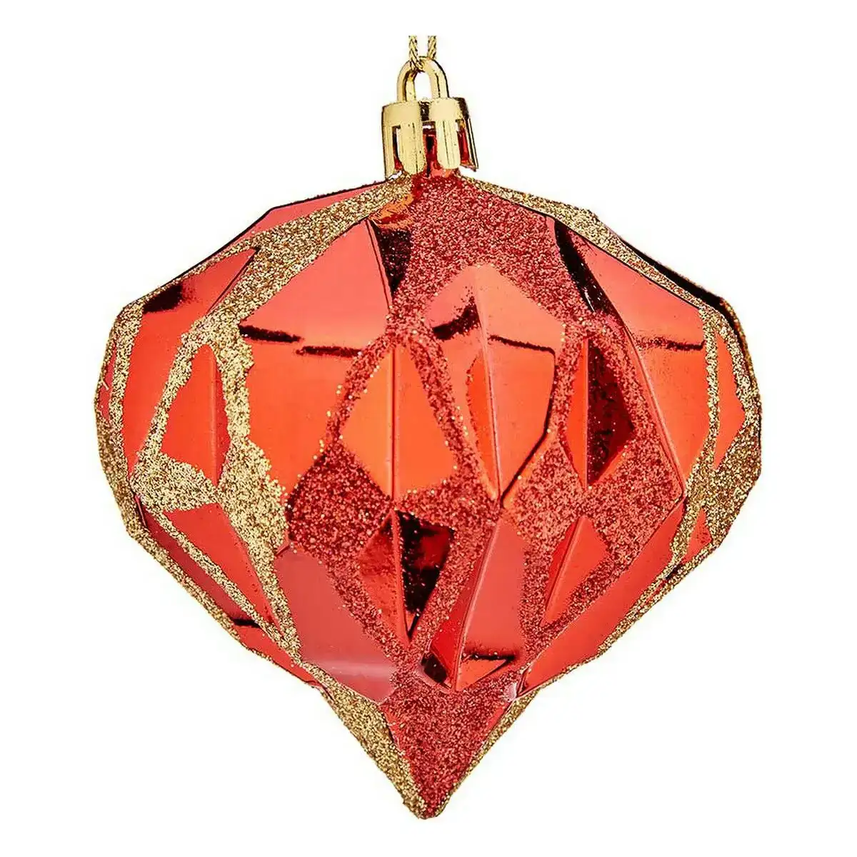 Boules de noel diamant o 8 cm rouge plastique 8 x 9 x 8 cm_7893. DIAYTAR COTE D'IVOIRE - Là où Chaque Produit est une Trouvaille Unique. Découvrez notre boutique en ligne et trouvez des articles qui vous distinguent par leur originalité.