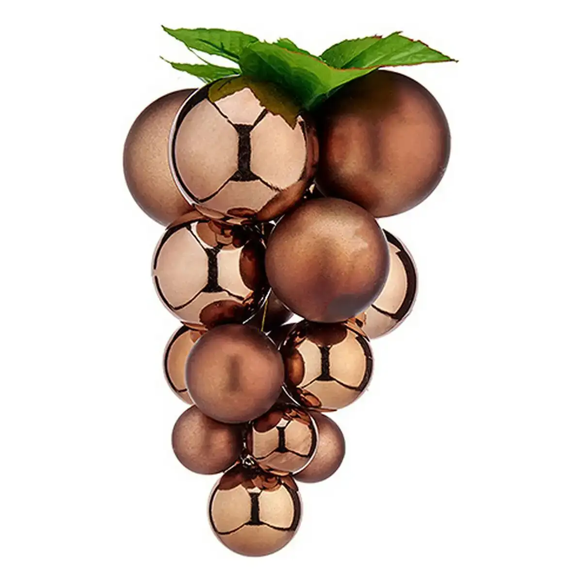 Boules de noel moyen raisins marron plastique 18 x 18 x 28 cm_9752. DIAYTAR COTE D'IVOIRE - Là où le Shopping devient une Fête des Sens. Plongez dans notre univers et choisissez des produits qui éveillent votre goût pour l'esthétique et l'authenticité.