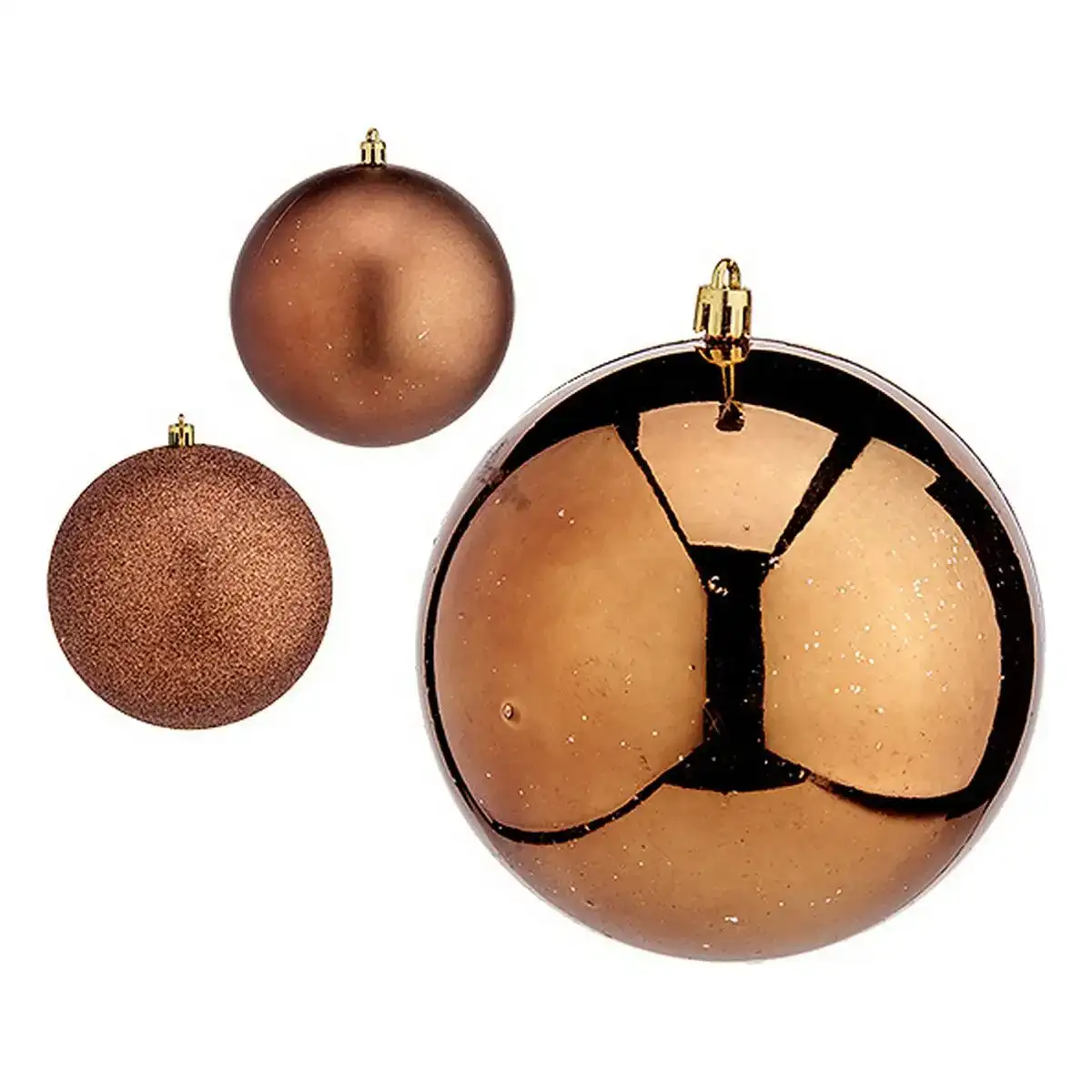 Boules de noel o 12 cm marron plastique 12 x 13 x 12 cm_1087. DIAYTAR COTE D'IVOIRE - Là où Chaque Produit est une Trouvaille Unique. Découvrez notre boutique en ligne et trouvez des articles qui vous distinguent par leur originalité.