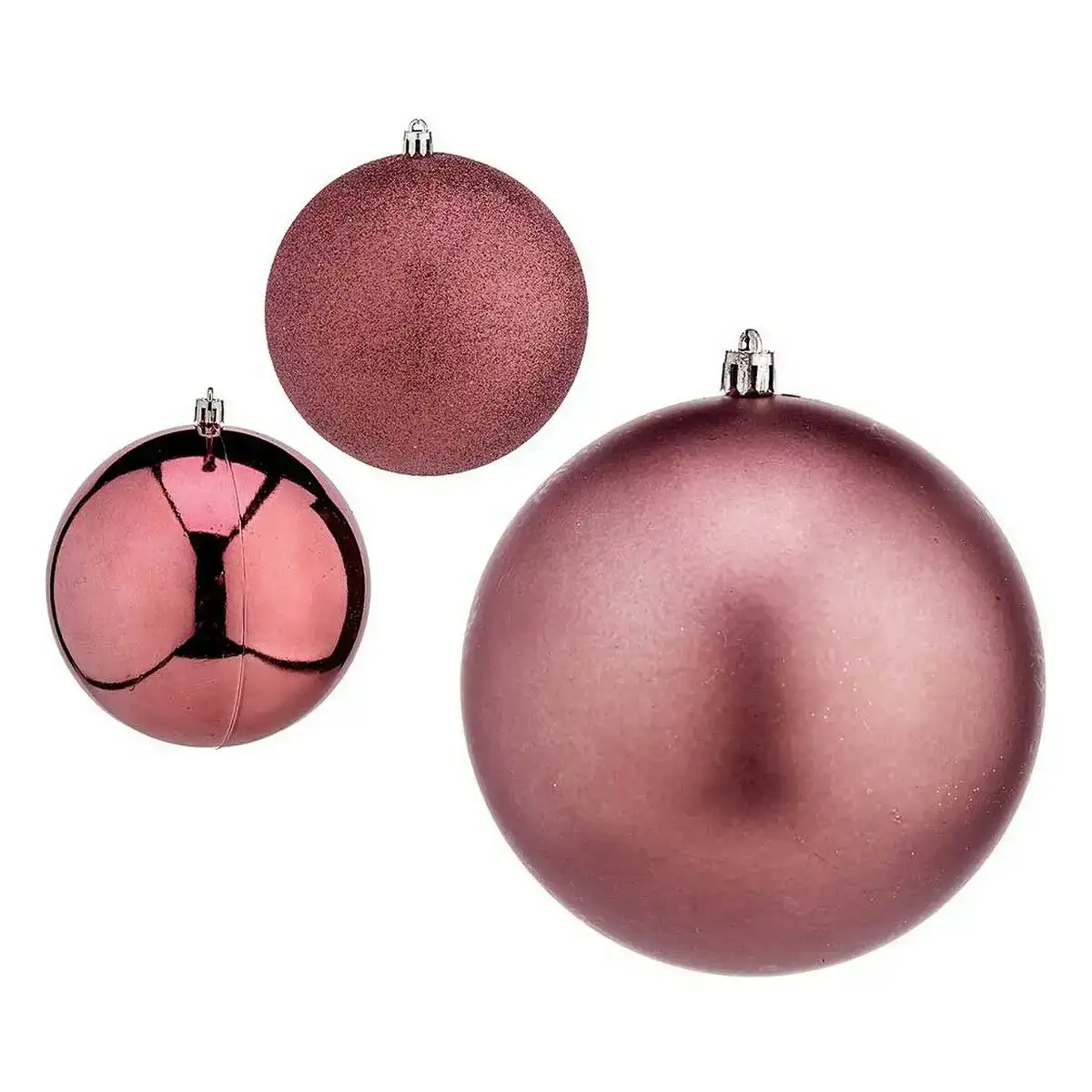 Boules de noel o 12 cm rose plastique_5282. DIAYTAR COTE D'IVOIRE - Où Choisir Devient une Expérience Personnalisée. Explorez notre boutique en ligne pour découvrir des produits qui s'adaptent à votre style et à votre essence.